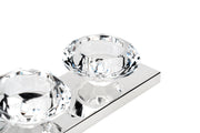 CRYSTAL CANDLE STAND ON BASE